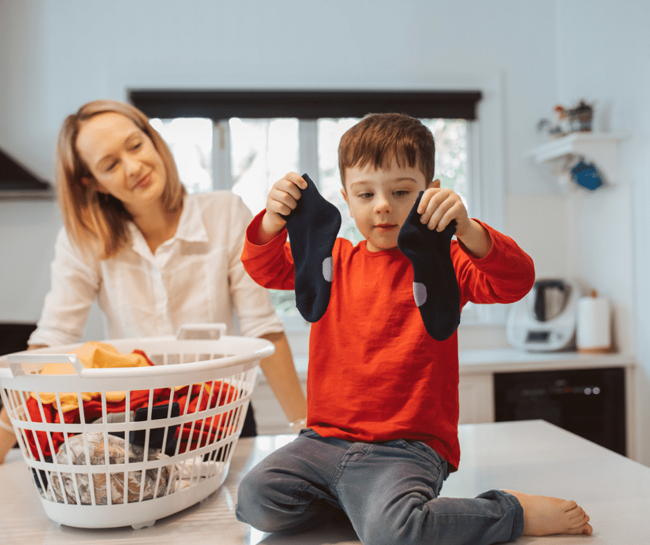 The Simple Sock Sorting System That Will Save You Time and Stress - dot on a sock