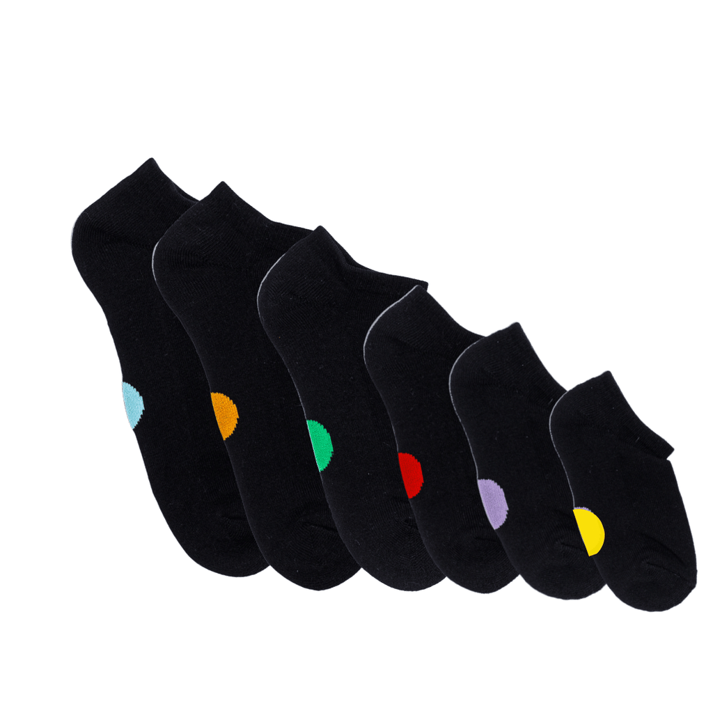 dot on a sock - Black Ankle Socks - KR34 - 10