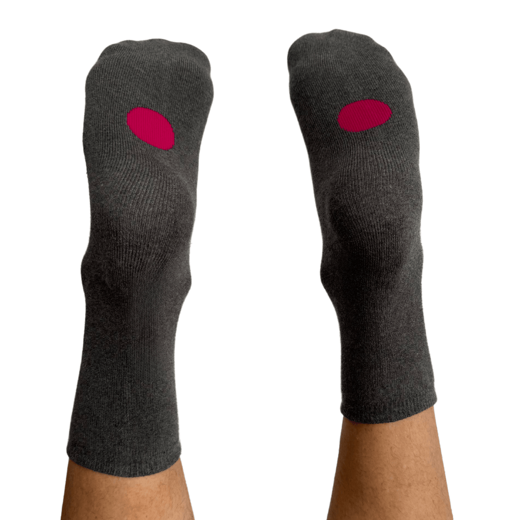 dot on a sock - Grey Quarter Crew Socks - KR55 - 10