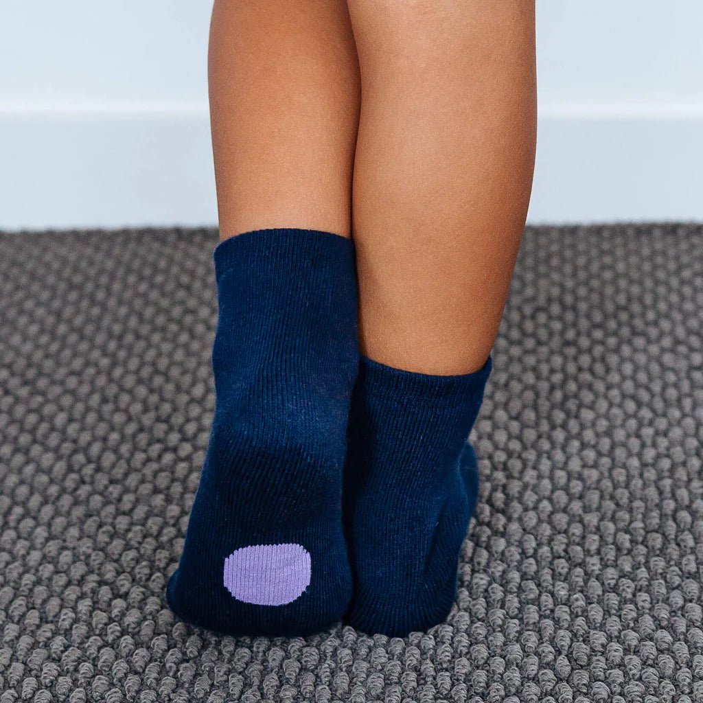 dot on a sock - Navy Quarter Crew Socks - KR21 - 10