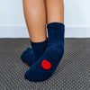 dot on a sock - Navy Quarter Crew Socks - KR22 - 10