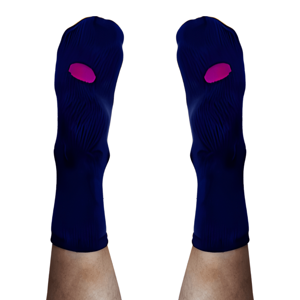 dot on a sock - Navy Quarter Crew Socks - KR53 - 10