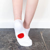 dot on a sock - White Ankle Socks - KR37 - 10