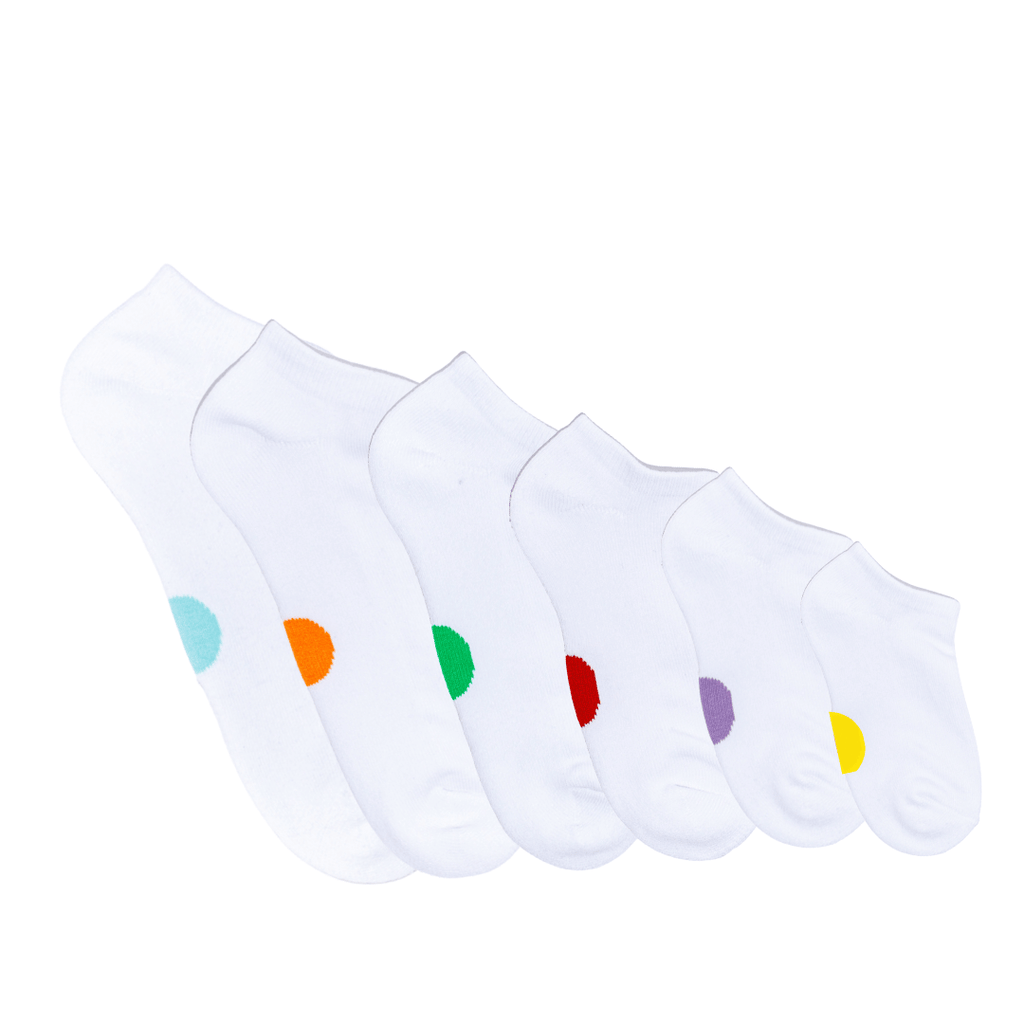 dot on a sock - White Ankle Socks - KR39 - 10