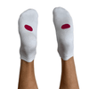 dot on a sock - White Ankle Socks - KR57 - 10