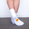 dot on a sock - White Quarter Crew Socks - KR04 - 10