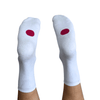 dot on a sock - White Quarter Crew Socks - KR54 - 10